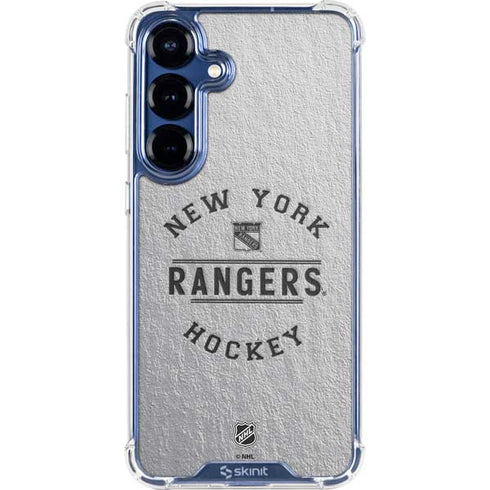 NHL New York Rangers Black Text Galaxy S25 Clear Case